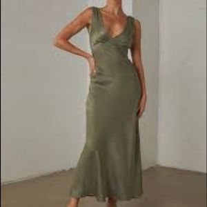 Peppermayo Loren Midi Dress Khaki